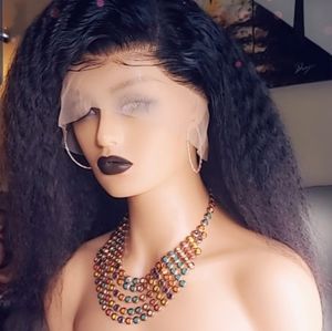 Kinky straight 13×6 lace front wig 20inches